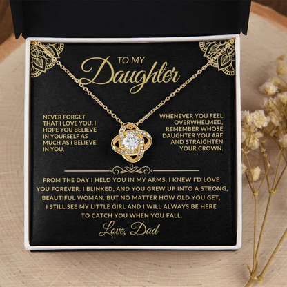 Daughter Necklace Gift Set - Never forget that I love you - Giftinum