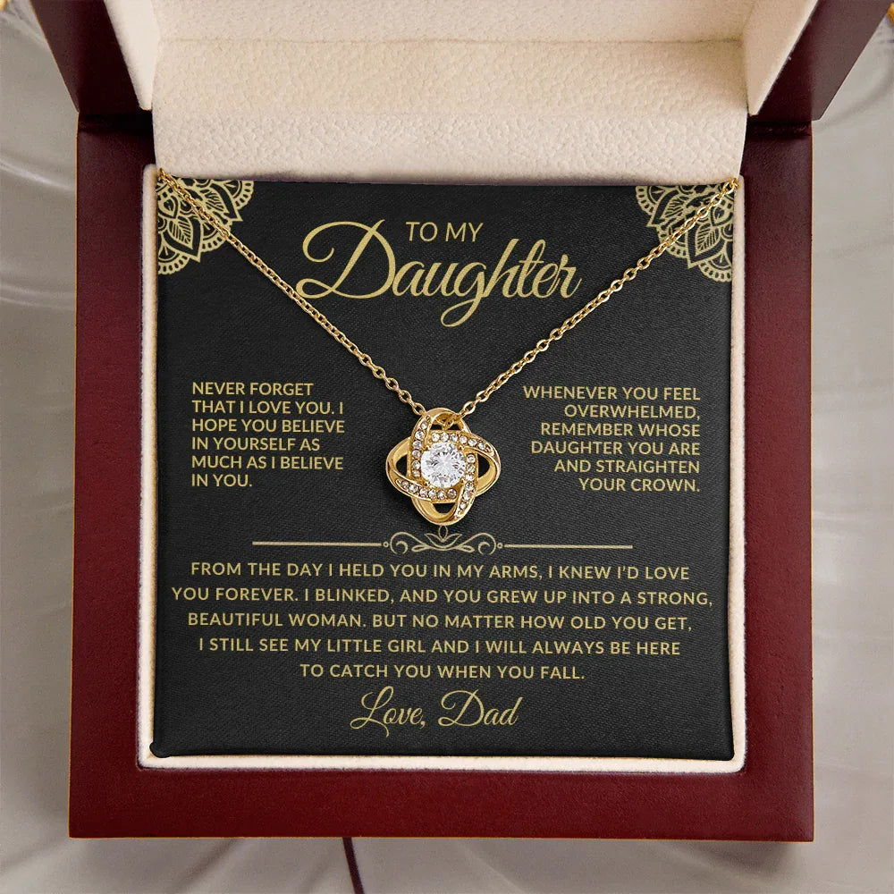 Daughter Necklace Gift Set - Never forget that I love you - Giftinum