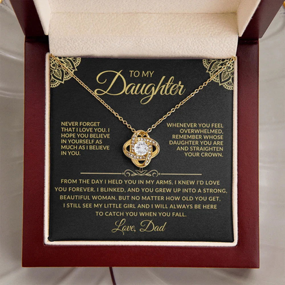 Daughter Necklace Gift Set - Never forget that I love you - Giftinum