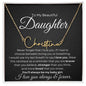 Daughter Signature Name Necklace - Never forget that I love you - Giftinum