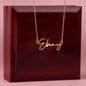 Daughter Signature Name Necklace - Never forget that I love you - Giftinum