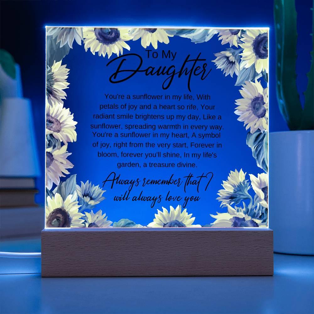 Daughter Sunflower acrylic plaque - Giftinum