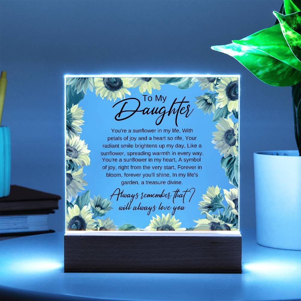 Daughter Sunflower acrylic plaque - Giftinum