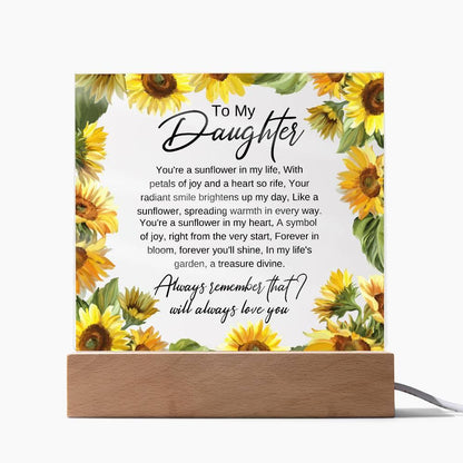 Daughter Sunflower acrylic plaque - Giftinum