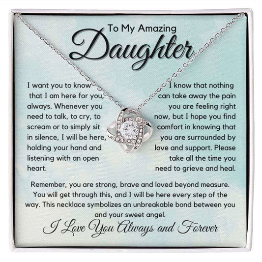 Daughter message cards Love knot - Giftinum