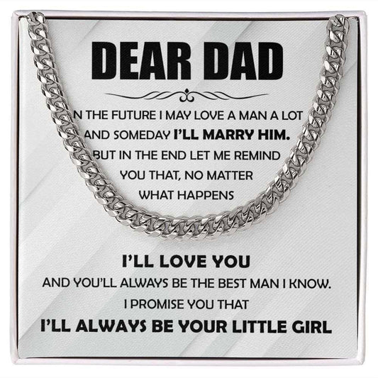 Dear Dad - The Best Man Cuban Link Chain - Giftinum