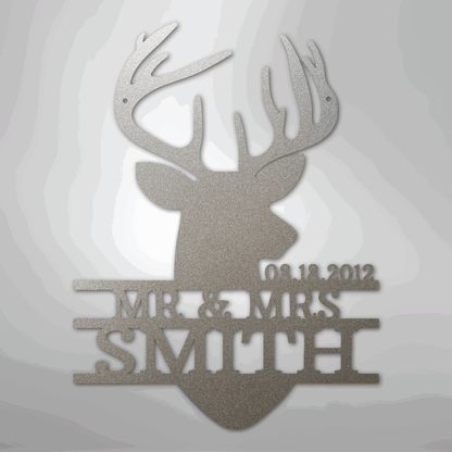 Deer Head Monogram - Steel Sign - Giftinum