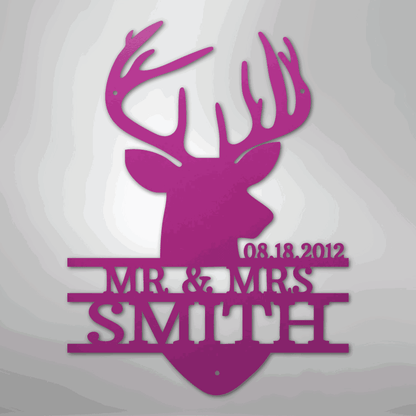 Deer Head Monogram - Steel Sign - Giftinum