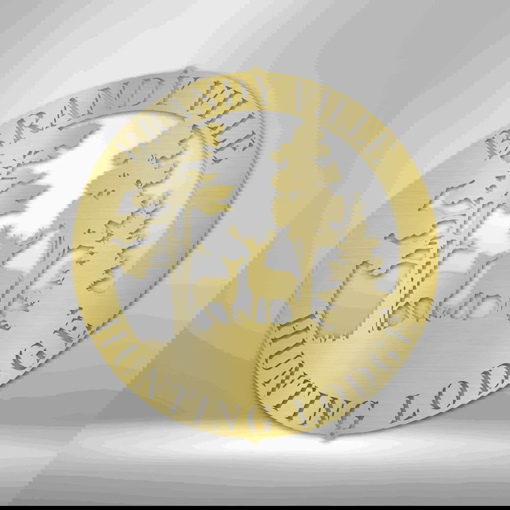 Deer Scene - Steel Sign - Giftinum