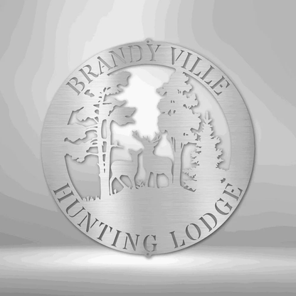 Deer Scene - Steel Sign - Giftinum