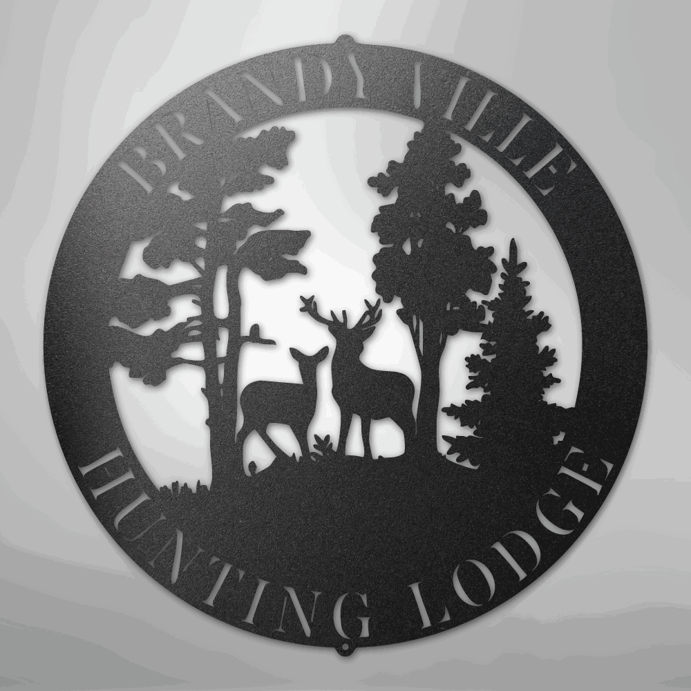 Deer Scene - Steel Sign - Giftinum