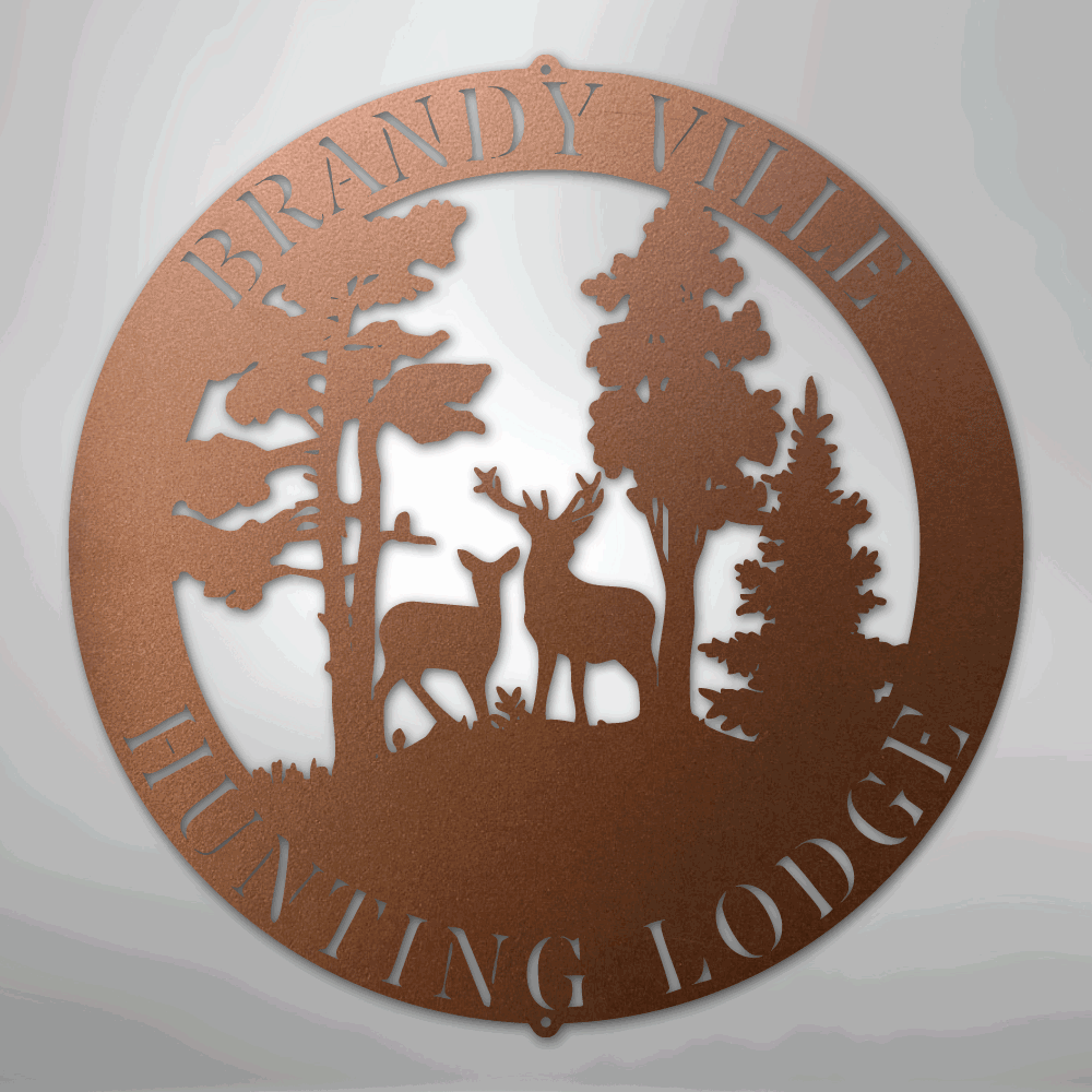 Deer Scene - Steel Sign - Giftinum