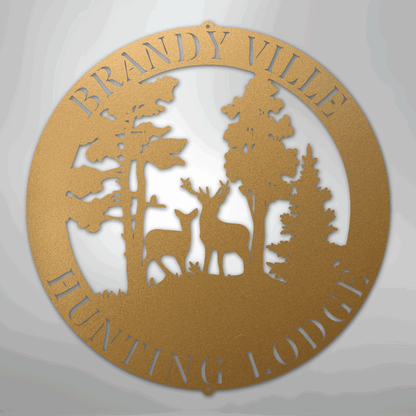 Deer Scene - Steel Sign - Giftinum