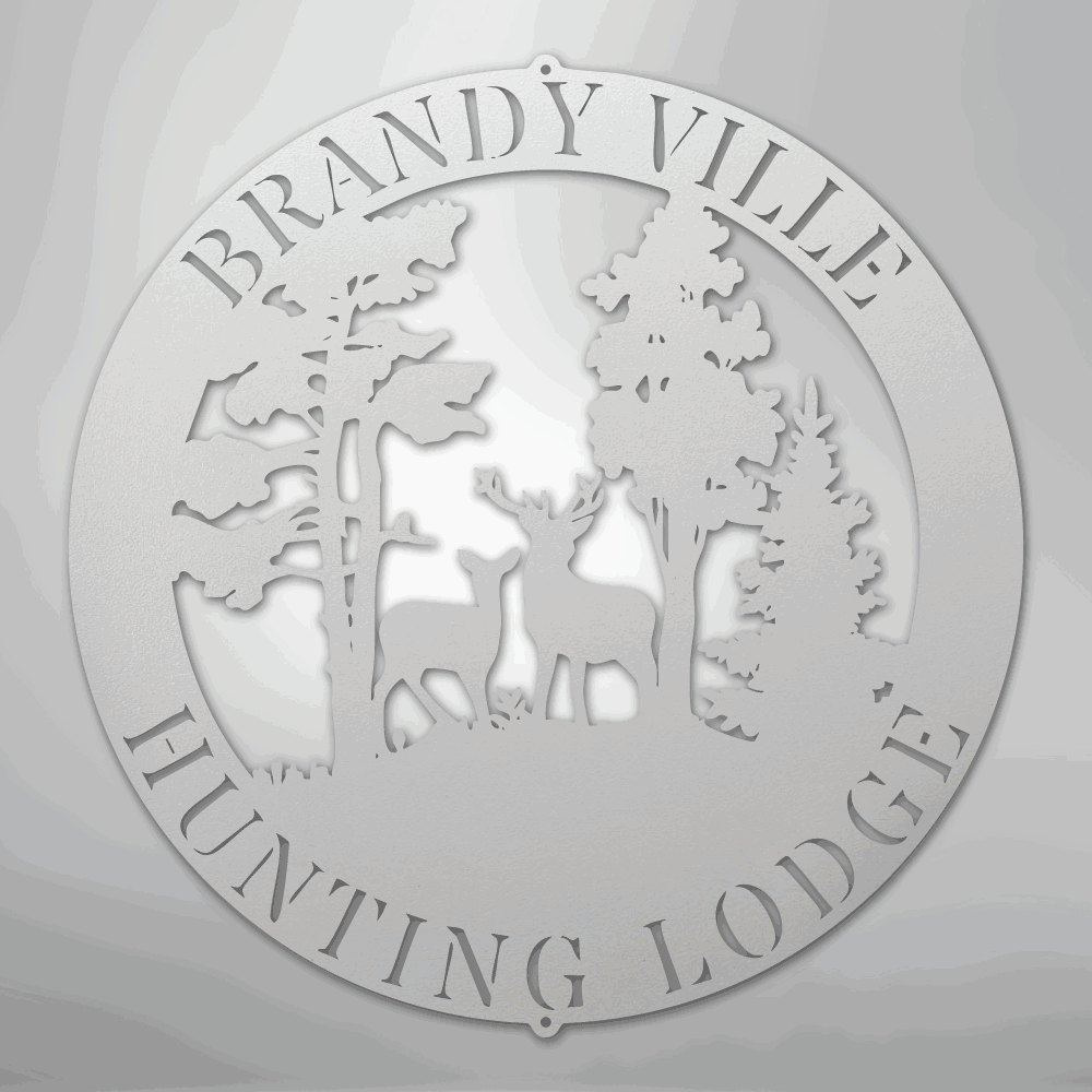 Deer Scene - Steel Sign - Giftinum