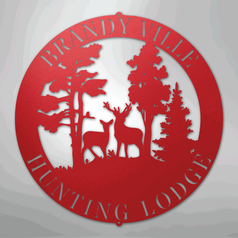 Deer Scene - Steel Sign - Giftinum