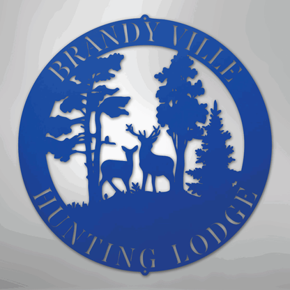 Deer Scene - Steel Sign - Giftinum