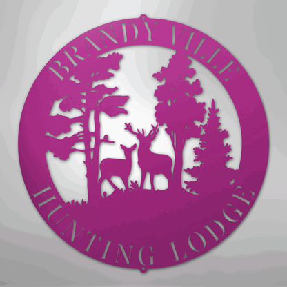 Deer Scene - Steel Sign - Giftinum