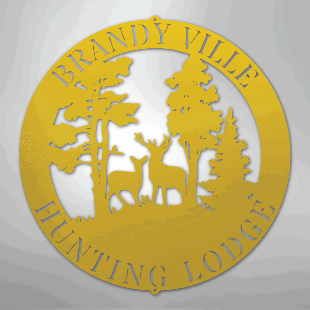 Deer Scene - Steel Sign - Giftinum
