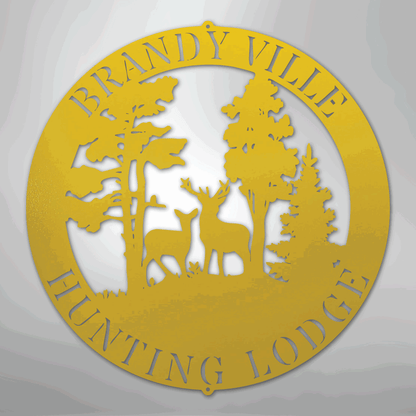 Deer Scene - Steel Sign - Giftinum