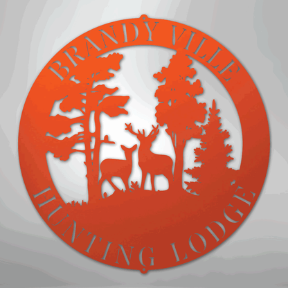 Deer Scene - Steel Sign - Giftinum