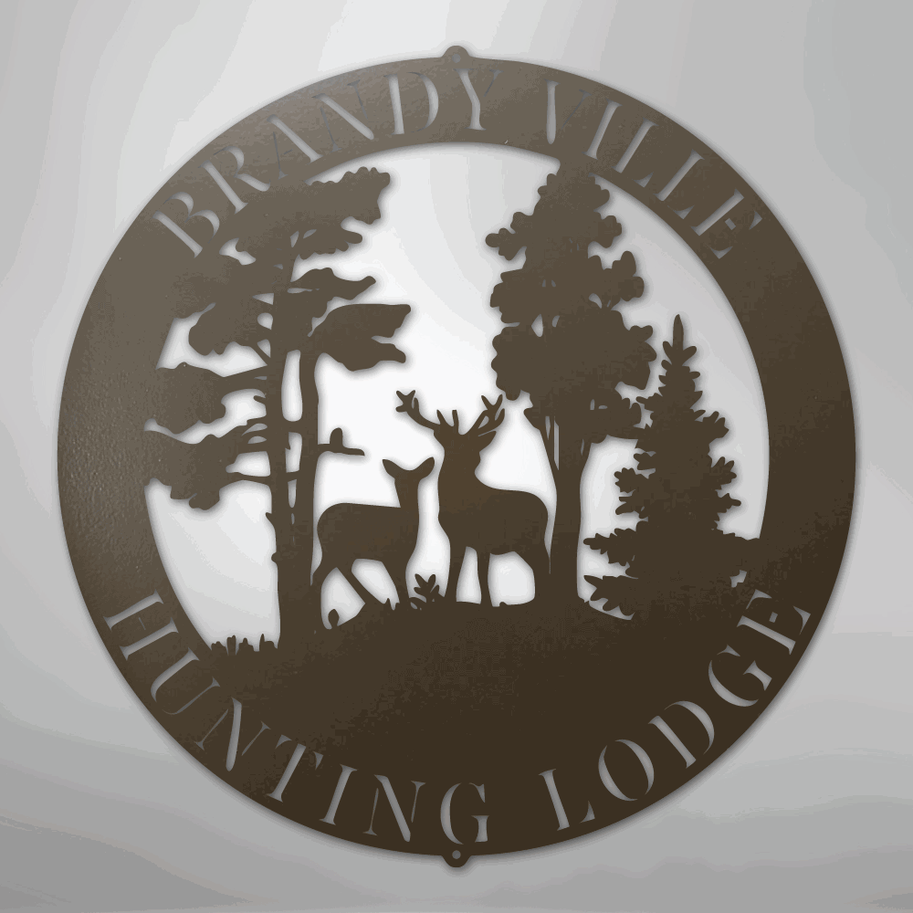 Deer Scene - Steel Sign - Giftinum