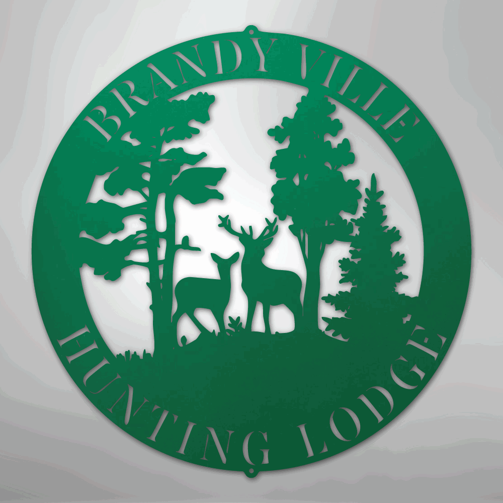 Deer Scene - Steel Sign - Giftinum