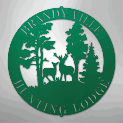 Deer Scene - Steel Sign - Giftinum