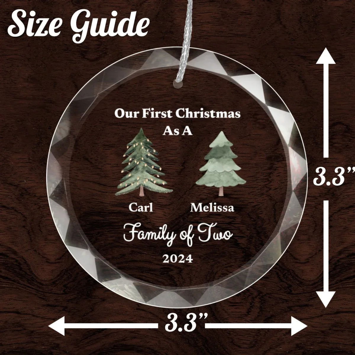 Family of Christmas Ornament With Gift Box - Giftinum
