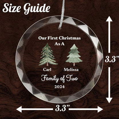 Family of Christmas Ornament With Gift Box - Giftinum