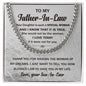Father In Law - Thank You For Raising Cuban Link Chain - Giftinum
