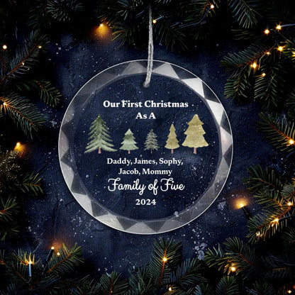 First Christmas as Family of Ornament With Gift Box - Giftinum