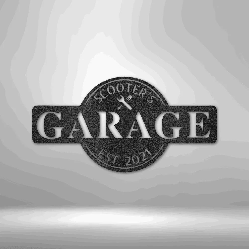 Garage Monogram - Metal Sign - Giftinum