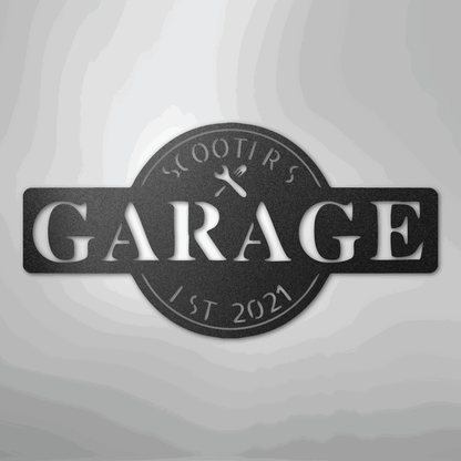 Garage Monogram - Metal Sign - Giftinum