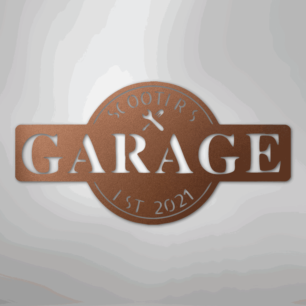Garage Monogram - Metal Sign - Giftinum