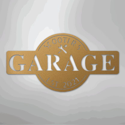 Garage Monogram - Metal Sign - Giftinum