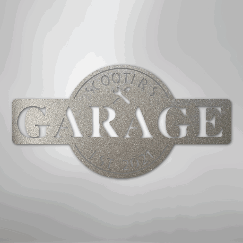 Garage Monogram - Metal Sign - Giftinum