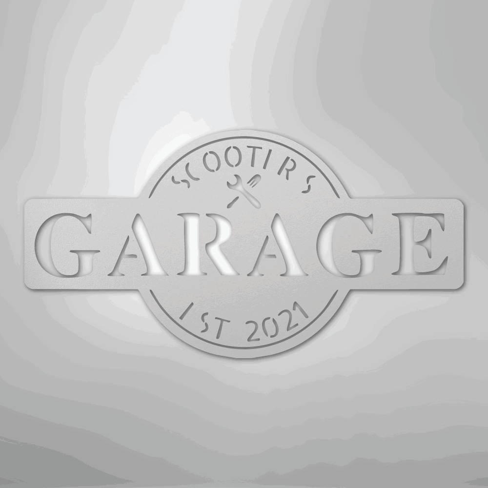 Garage Monogram - Metal Sign - Giftinum