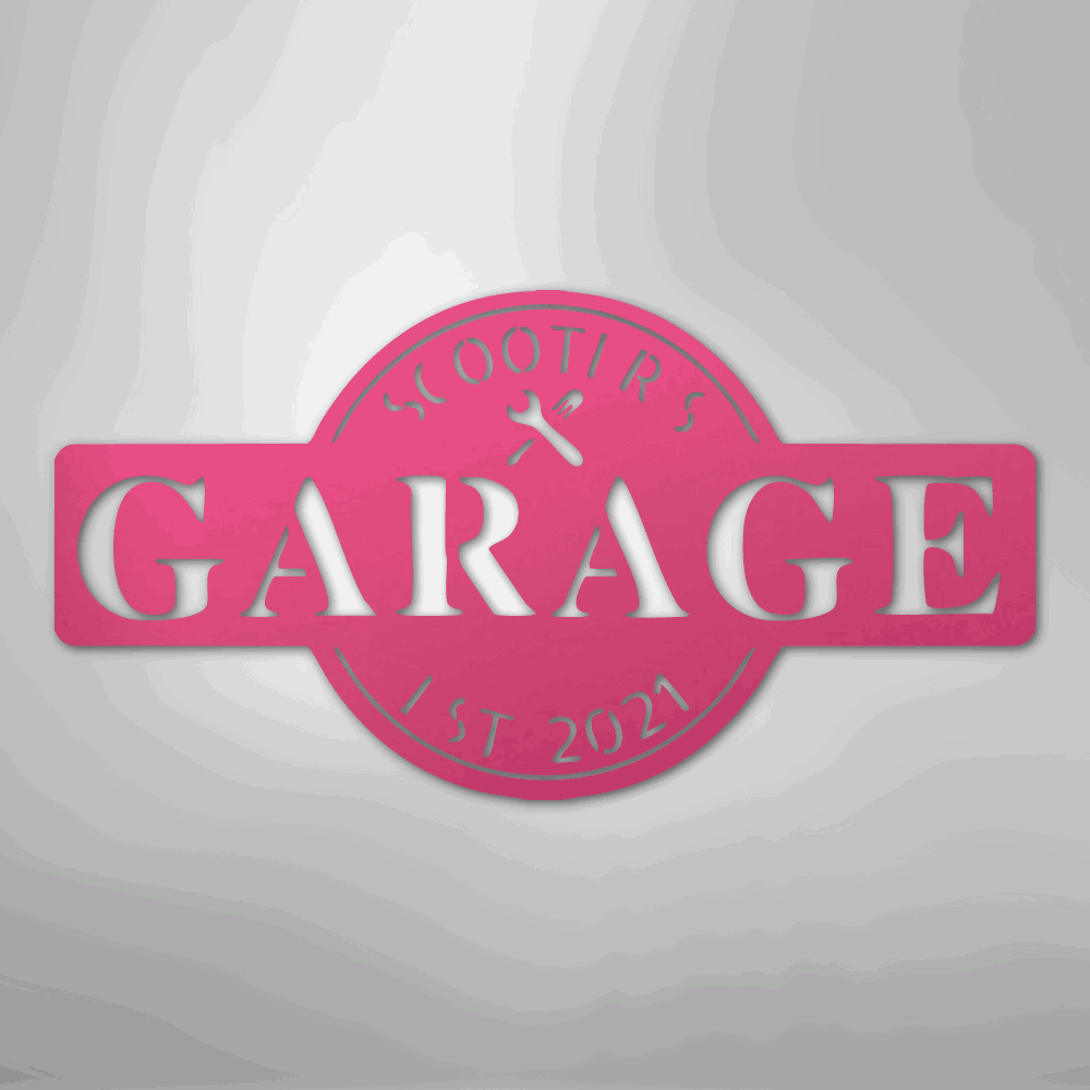 Garage Monogram - Metal Sign - Giftinum