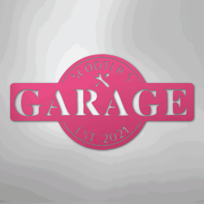 Garage Monogram - Metal Sign - Giftinum