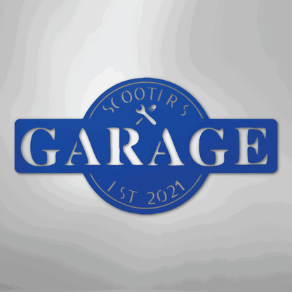 Garage Monogram - Metal Sign - Giftinum