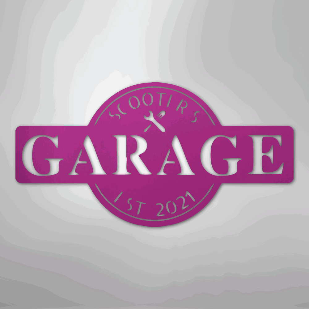 Garage Monogram - Metal Sign - Giftinum