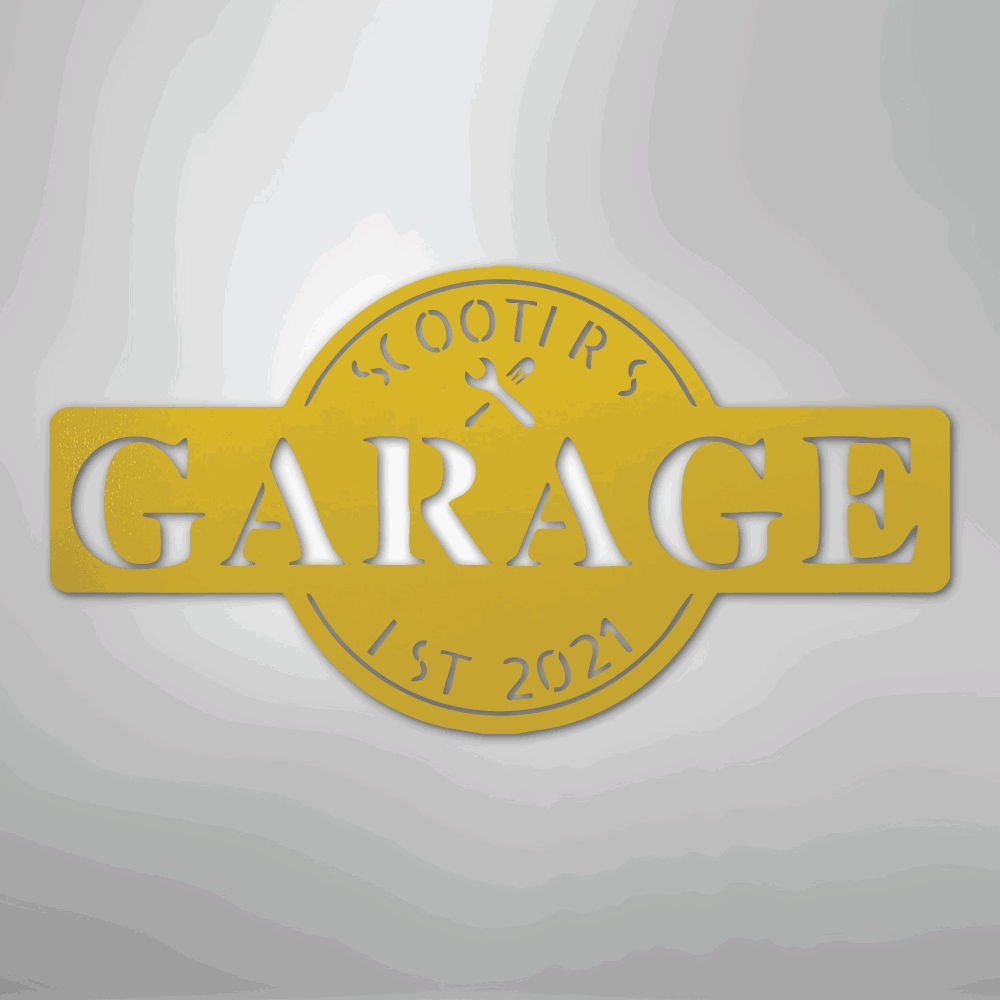 Garage Monogram - Metal Sign - Giftinum