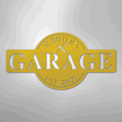 Garage Monogram - Metal Sign - Giftinum