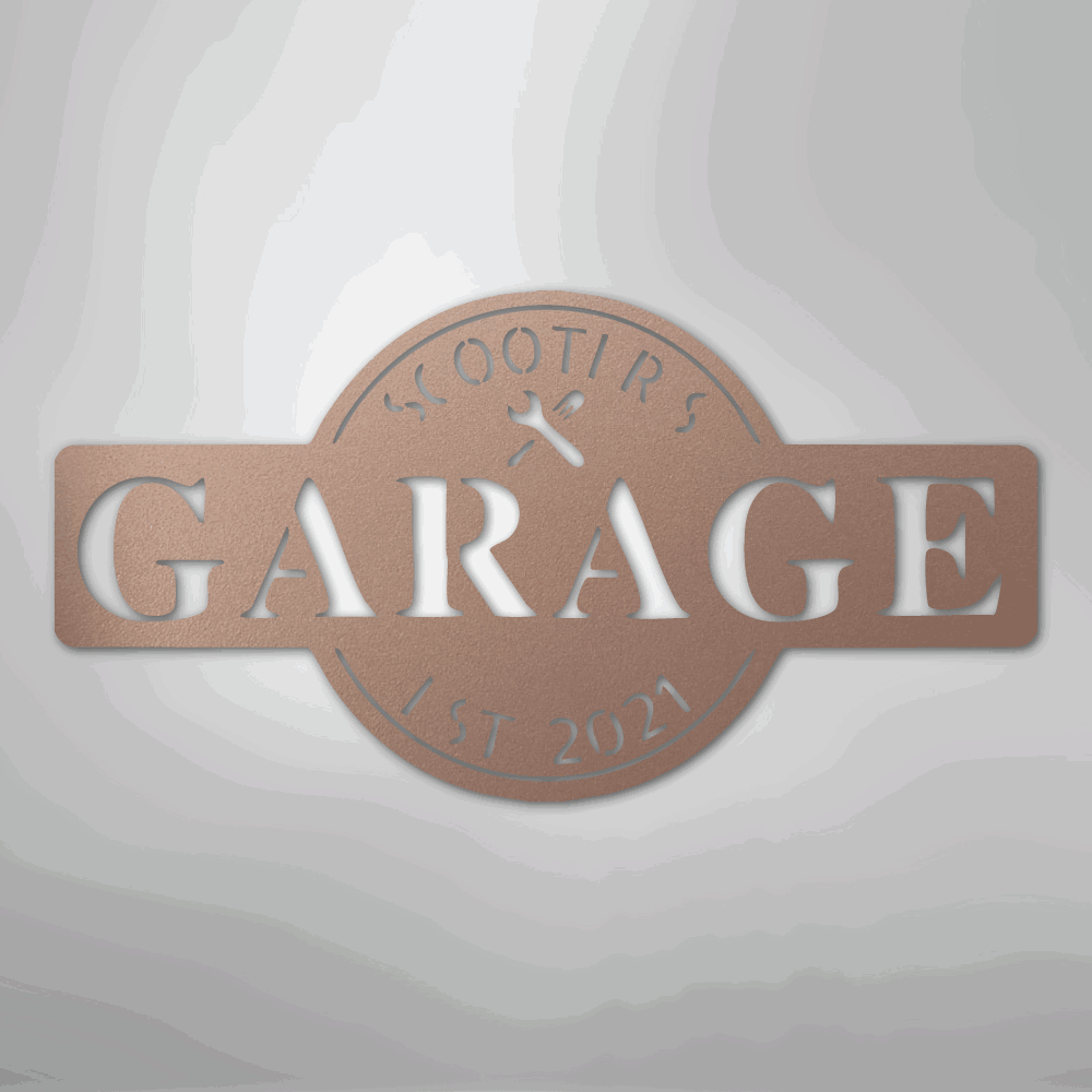 Garage Monogram - Metal Sign - Giftinum