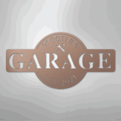 Garage Monogram - Metal Sign - Giftinum