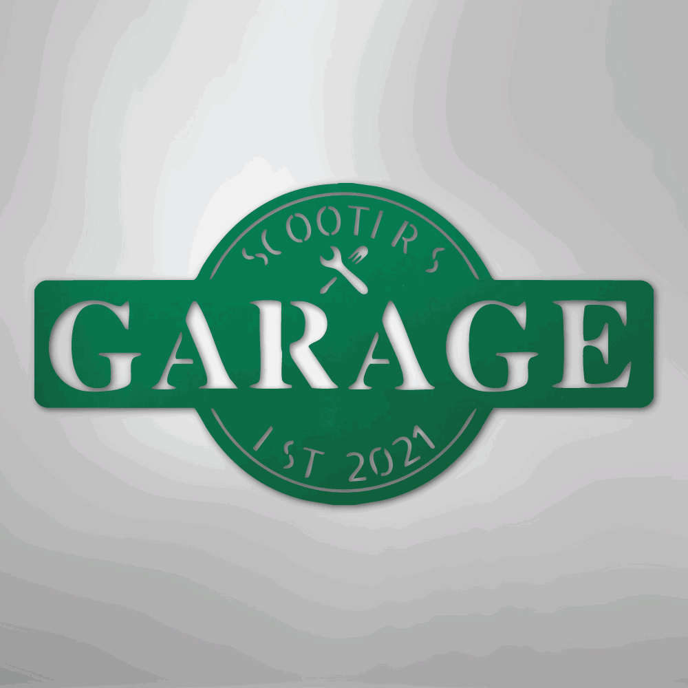 Garage Monogram - Metal Sign - Giftinum