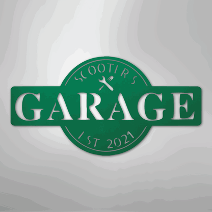Garage Monogram - Metal Sign - Giftinum