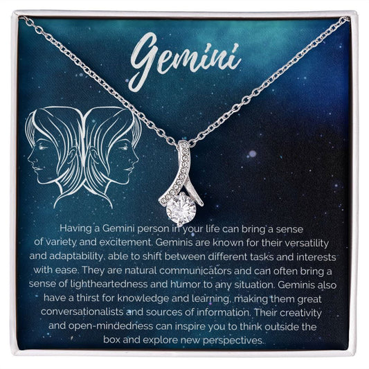 Gemini Zodiac Birthday Necklace - Giftinum