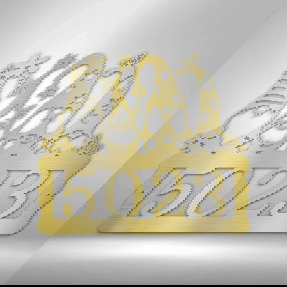 Gnome Address Sign - Steel Sign - Giftinum