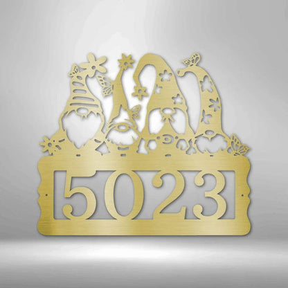 Gnome Address Sign - Steel Sign - Giftinum